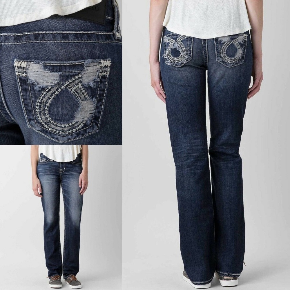 Big Star Low Rise Nina Straight Stretch Jeans